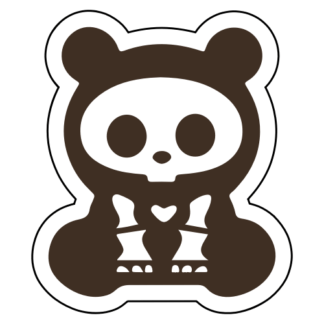 X-Ray Panda Sticker (Brown)